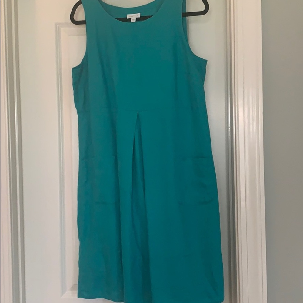 J Jill turquoise linen dress. Excellent condition!